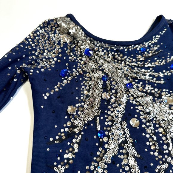 New Figure Skating Dress Size 10 (5~8T) with Hair Scrunchies (120~130cm) - Picture 7 of 12